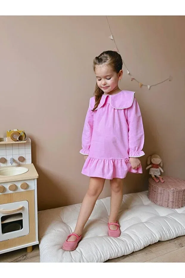 Детское платье для девочек хлопковое Nvn Kids, Pink