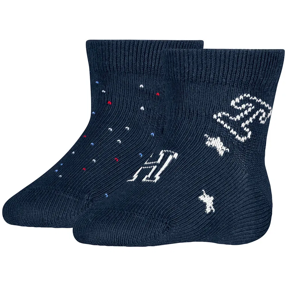 Детские носки для девочек с укрепленной пяткой и мыском Tommy hilfiger, Blue