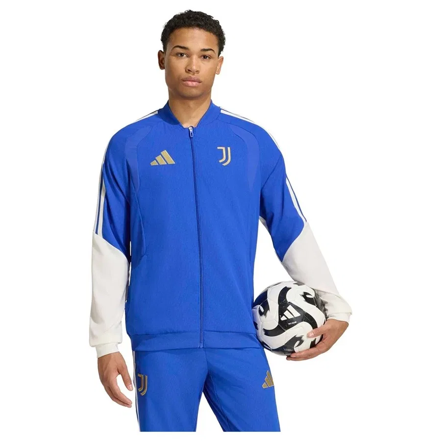 Мужская куртка с капюшоном Juve Pre Jkt adidas, Синий — фото 2