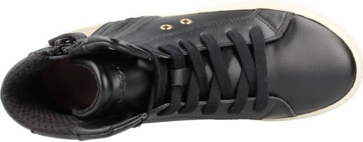 Детские кроссовки высокие Geox Kalispera, Black/Platinum — фото 3