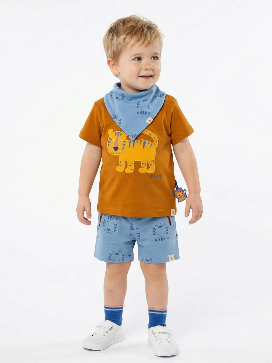 Sigikid Рубашка T-Shirt Tiger & Löwe цвета охры — фото 4