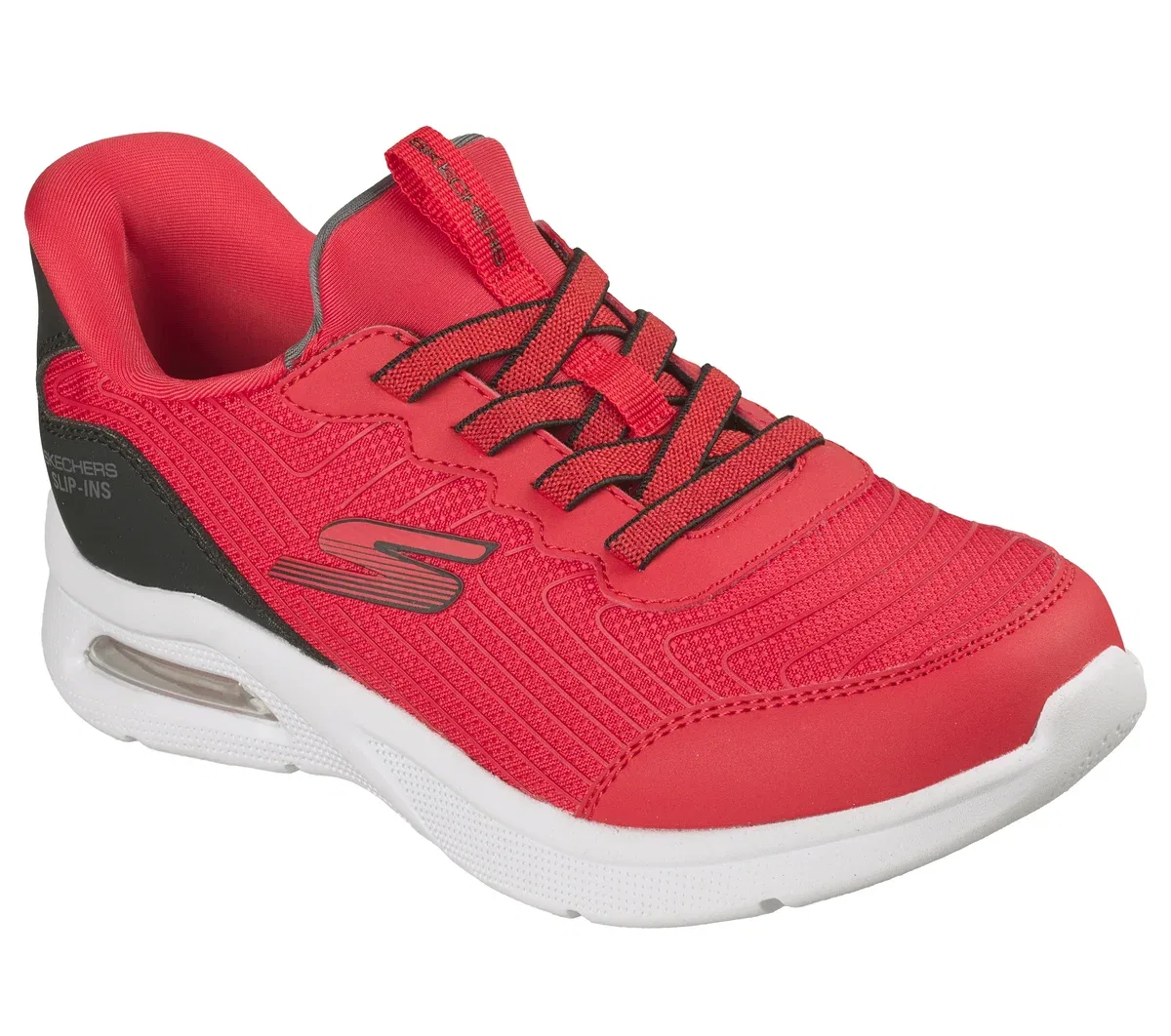 Детские слипоны Microspec Max Advance - Motion Edge Skechers, красный/черный — фото 4