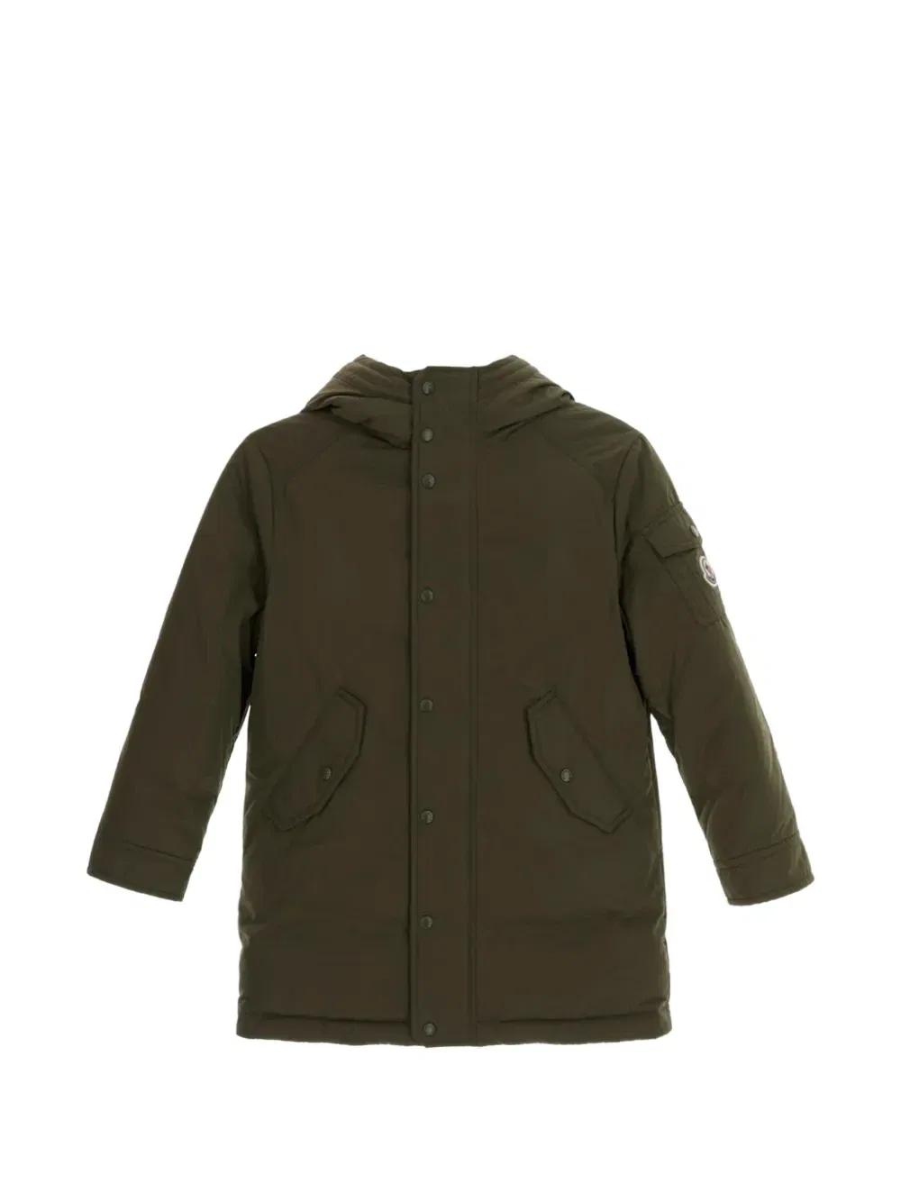 Парка Nahan с капюшоном Moncler Enfant, зеленый
