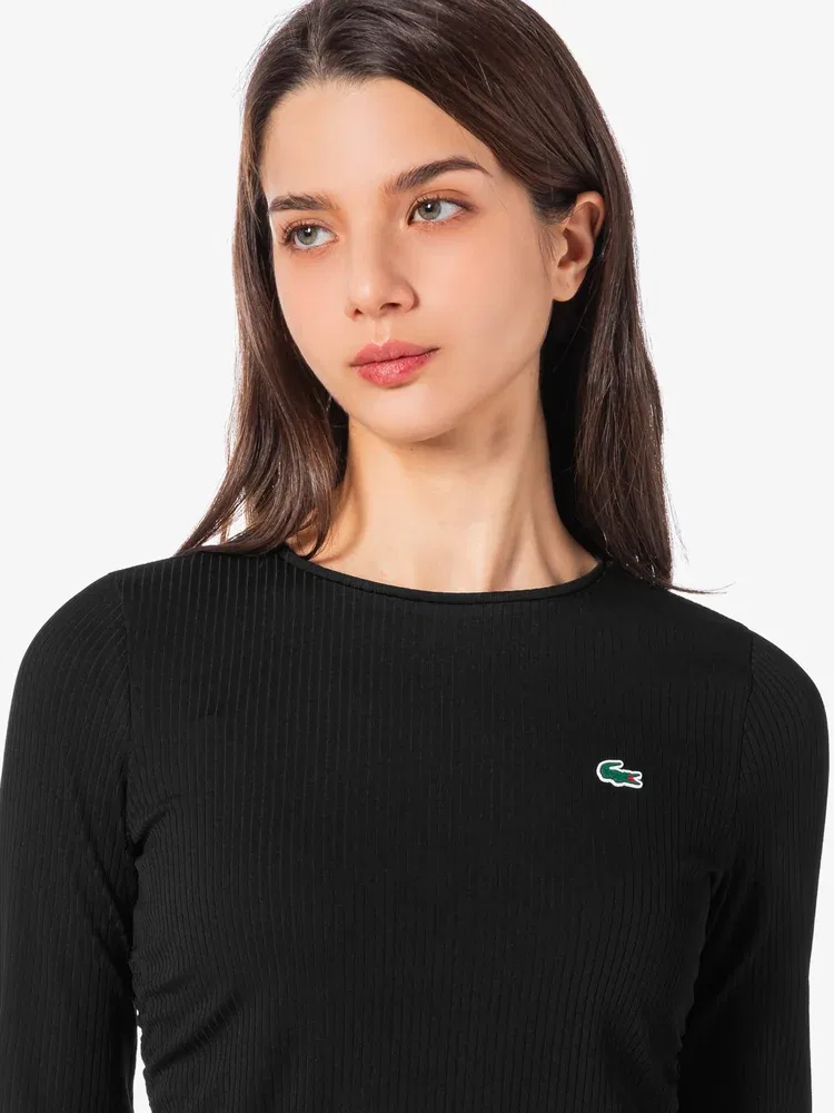 Футболка с длинным рукавом LACOSTE Black, Утепленная, Черная — фото 2
