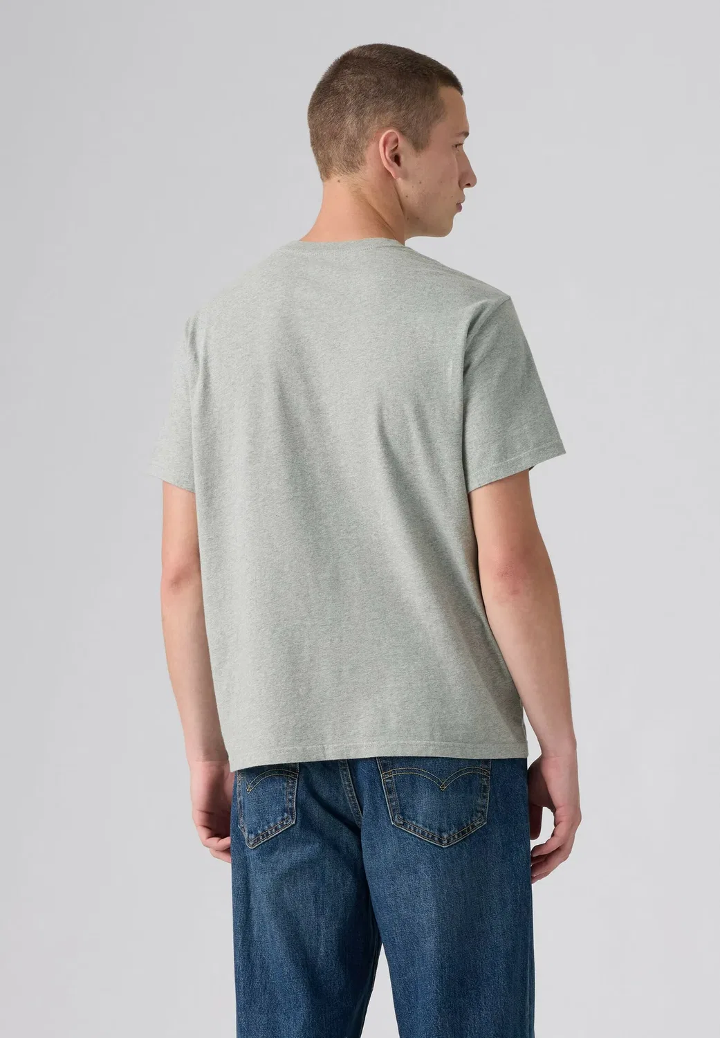 Футболка свободного кроя Ss, оригинальная футболка SRT 1 C с принтом Levi'S, Greys — фото 2