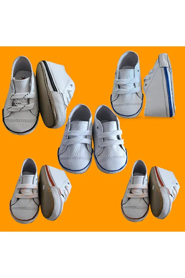 Детские туфли для девочек кожаные First step baby shoes Raro, Whiteblackserite — фото 3