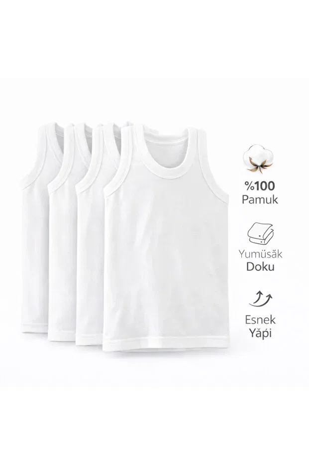 Детский комплект маек для мальчиков хлопковый Hobins Sportswear & Company, White — фото 2