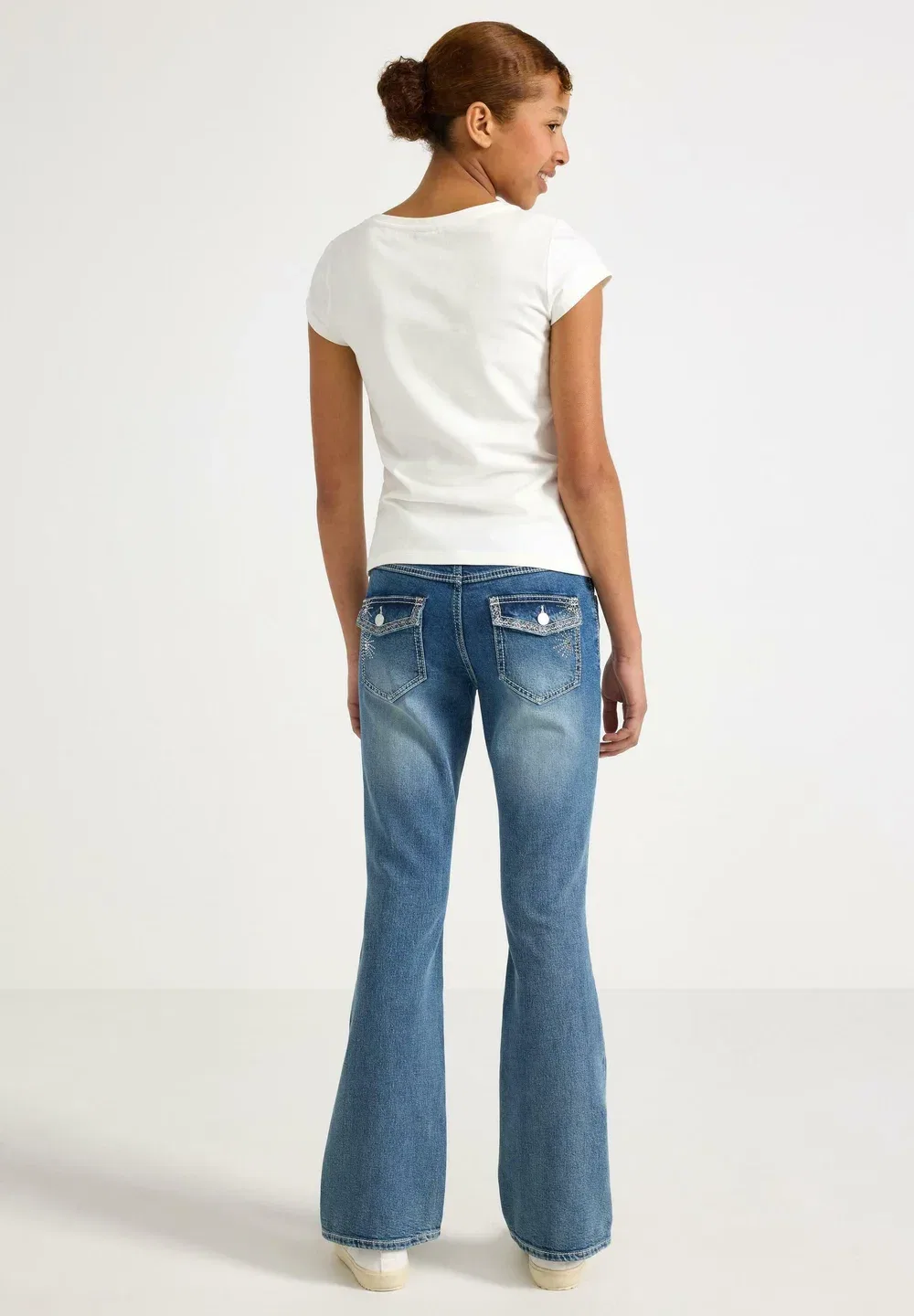 Джинсы-Клеш с низкой посадкой - джинсы-клеш Lindex, Denim — фото 3