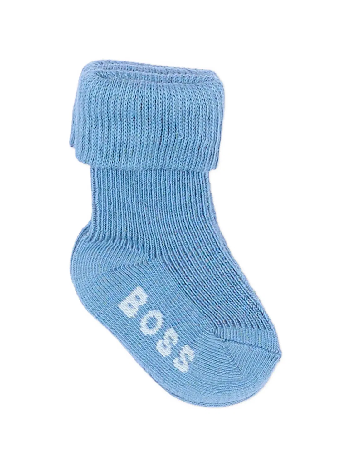 Комплект из трех пар носков с логотипом Boss Kidswear, синий — фото 2