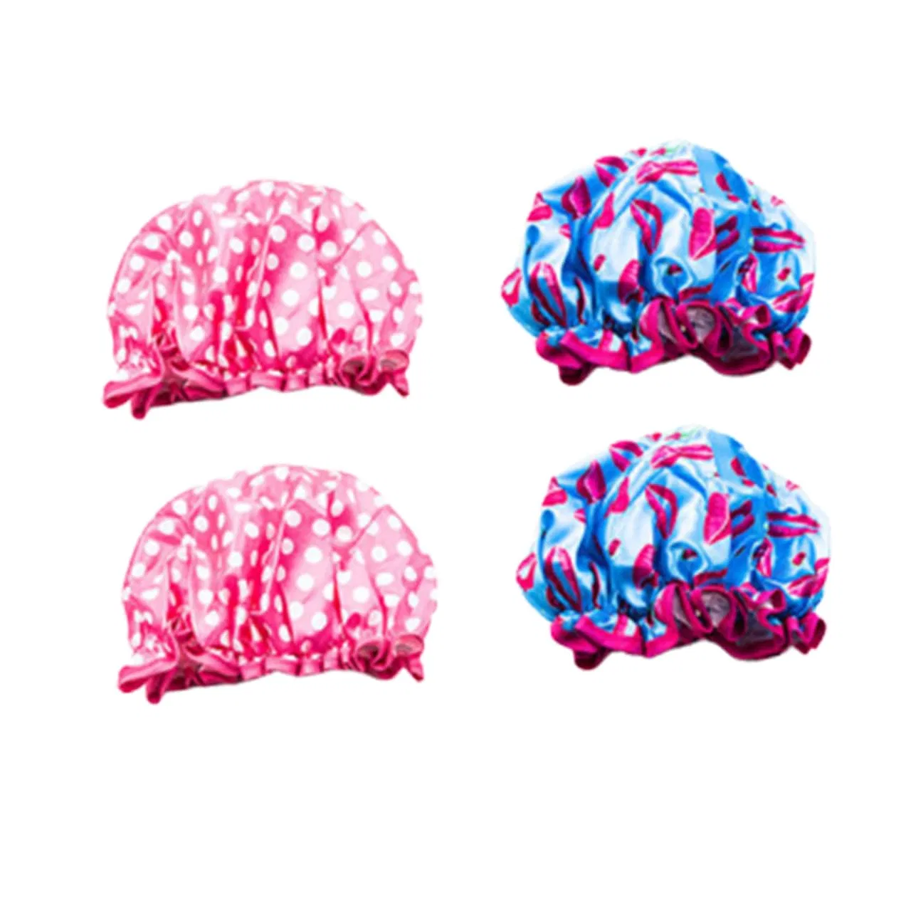 Шапочка для душа 2-слойная FRCOLOR, набор 2 шт, 25x25 см