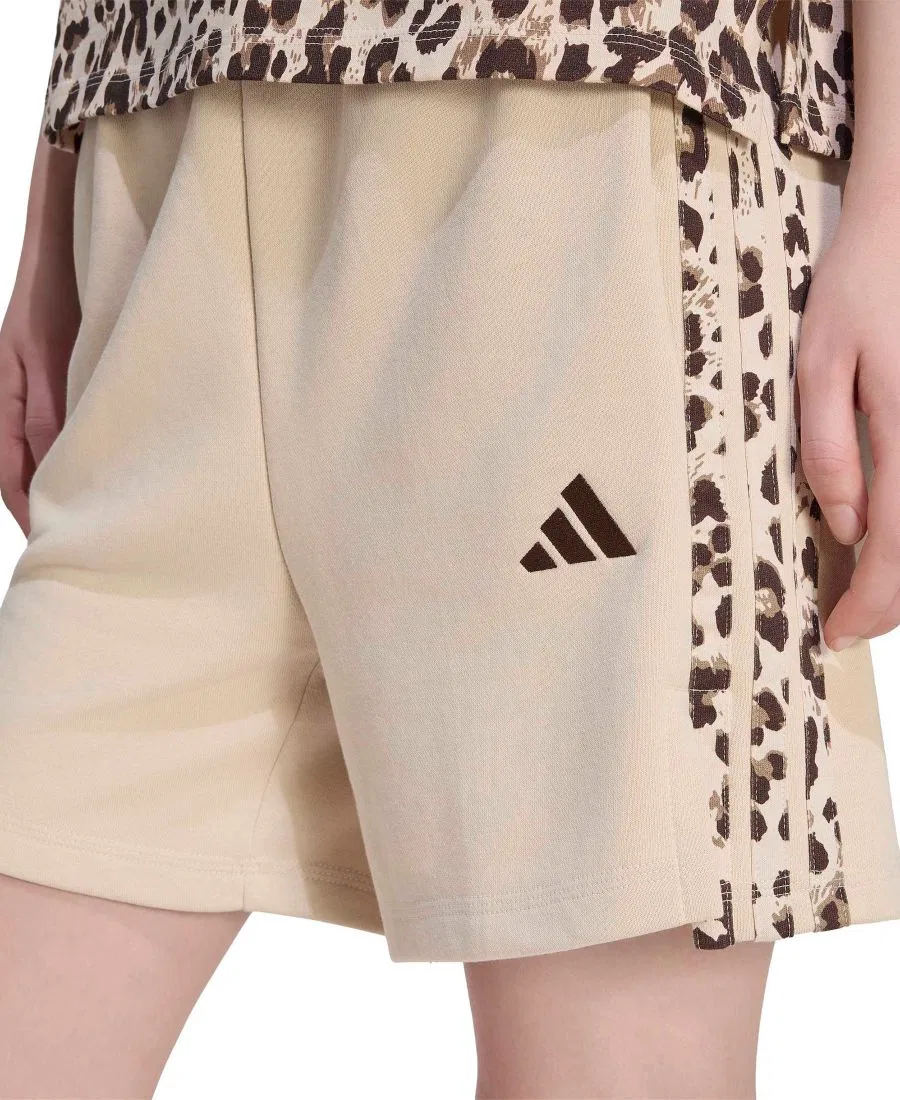 Шорты с принтом и 3 полосками Seasonal Essentials adidas, Crystal Linen/Multicolor/Mrystal Linen — фото 3