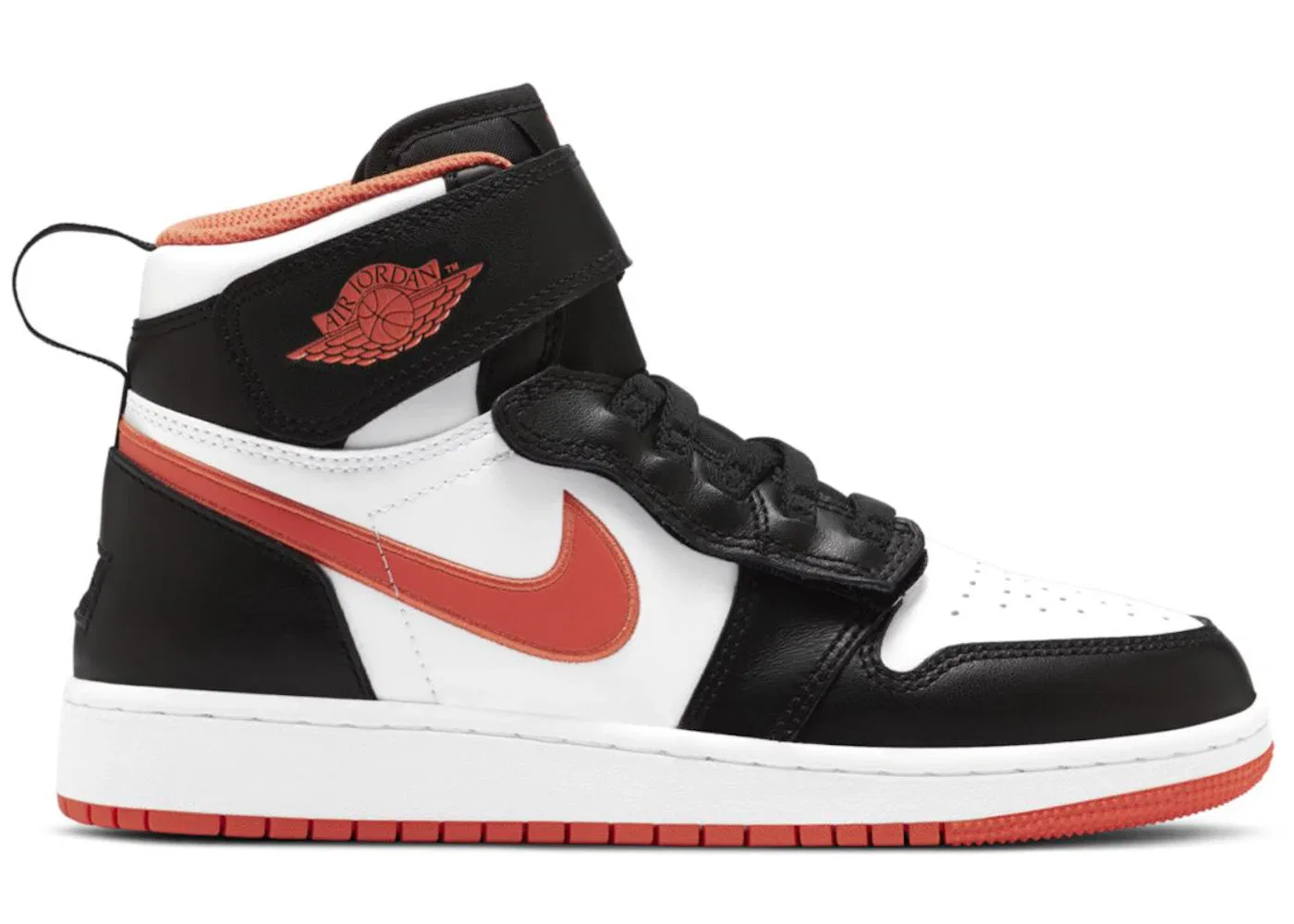Детские кроссовки Lifestyle с высоким верхом Jordan 1 Retro High Flyease Jordan, Black/White/Turf Orange