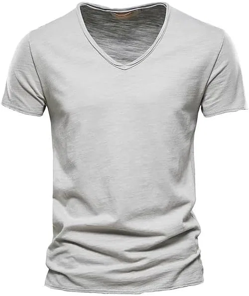 Мужская футболка с круглым вырезом Generic, Gray — фото 2