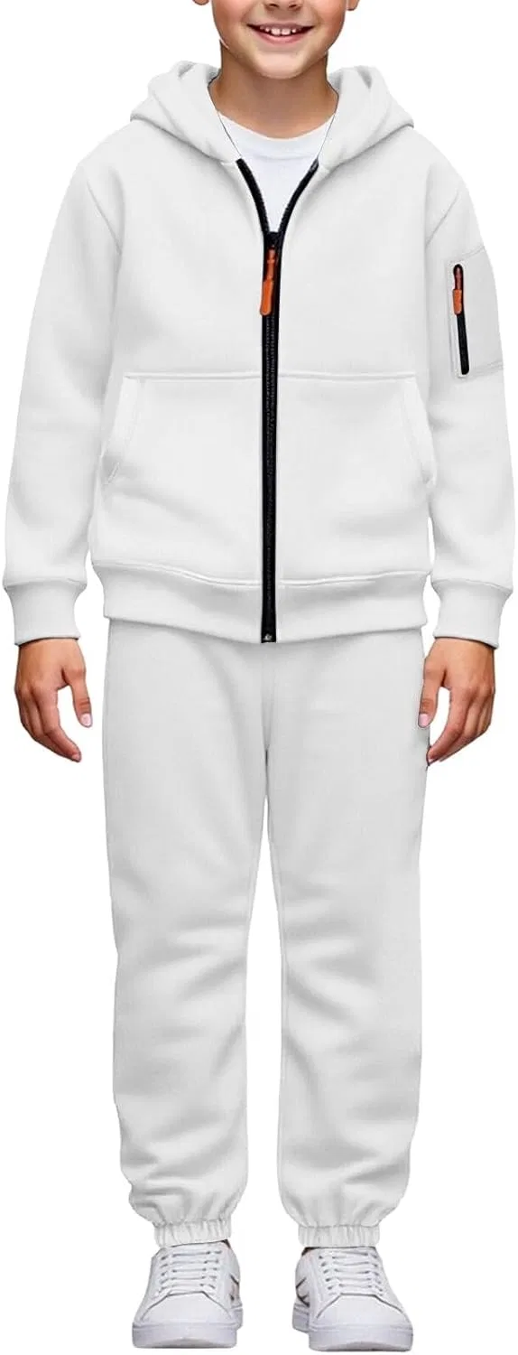 Детский спортивный костюм из флиса, Generic, 2 предмета, White — фото 2
