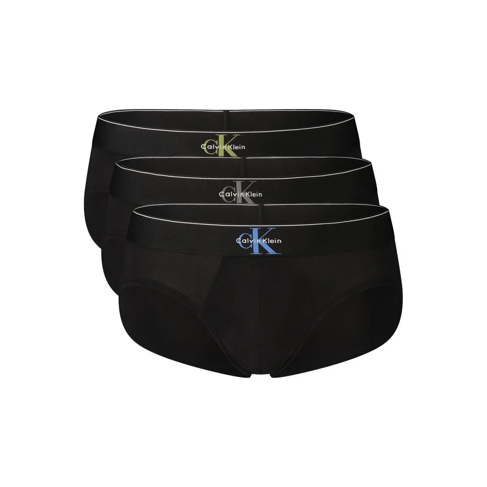 Мужские трусы-брифы хлопковые комплект из 3 штук Calvin Klein, Black