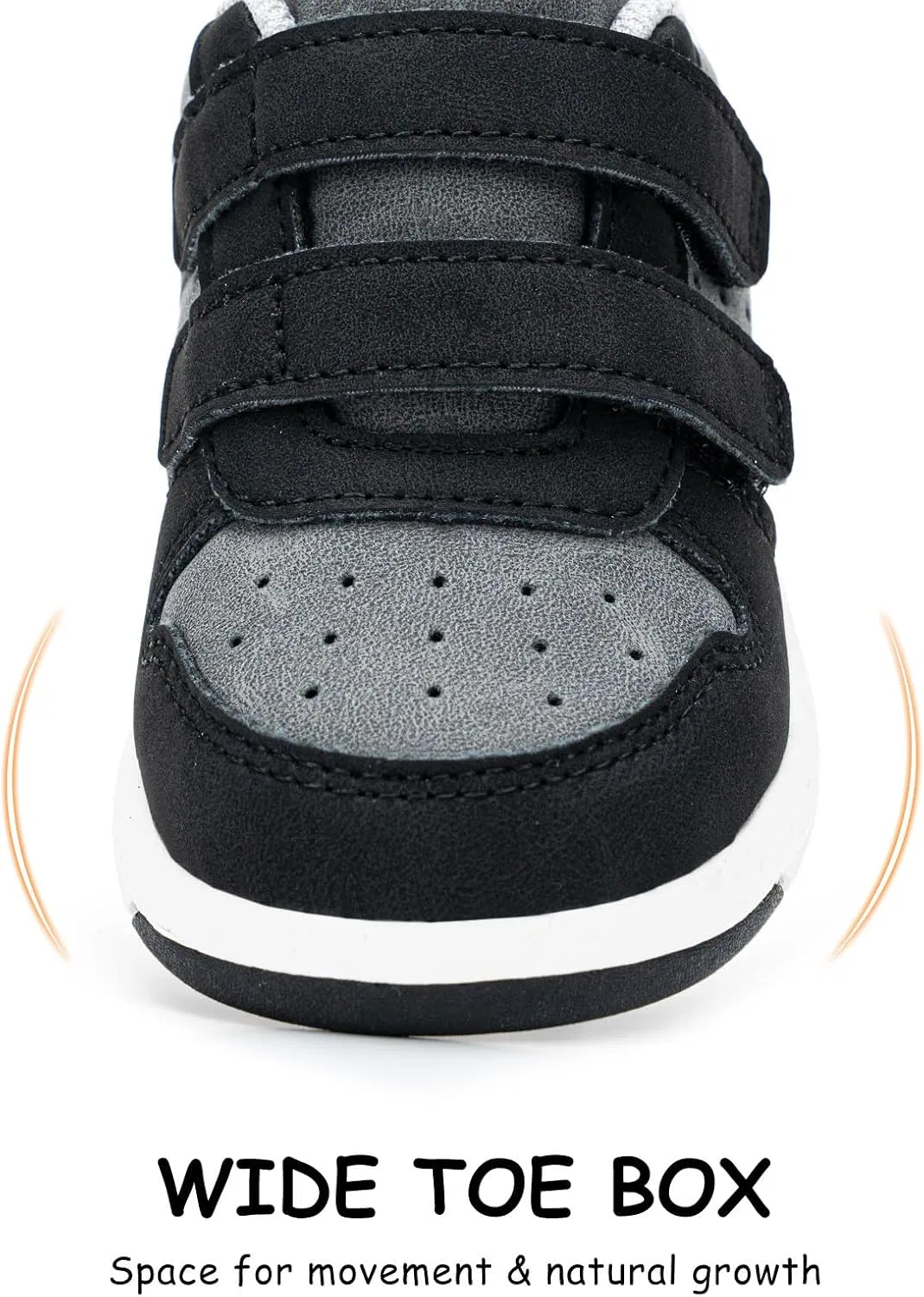 Детские кроссовки для мальчиков повседневные SKYWHEEL, Black Toddler Boy Shoes — фото 4