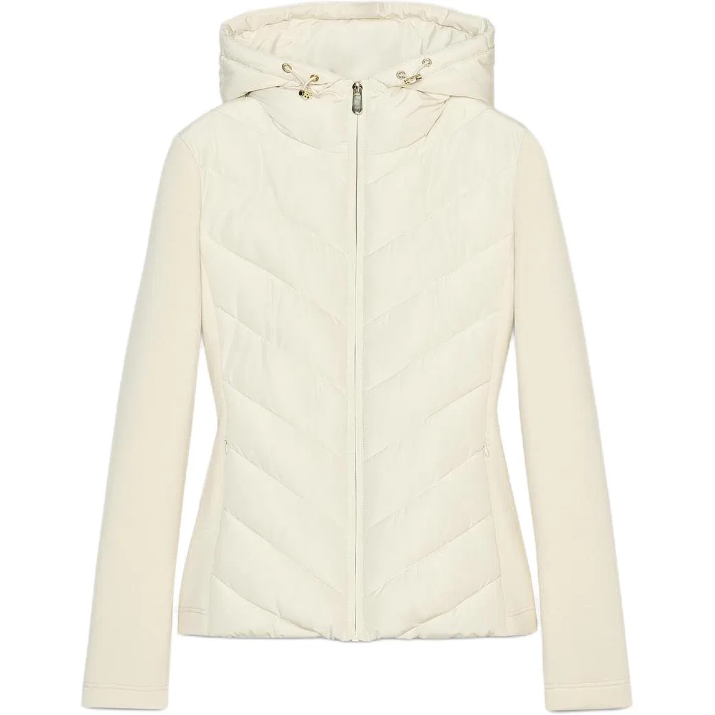 Женская куртка-пуховик с принтом Raw White ZARA, Raw White