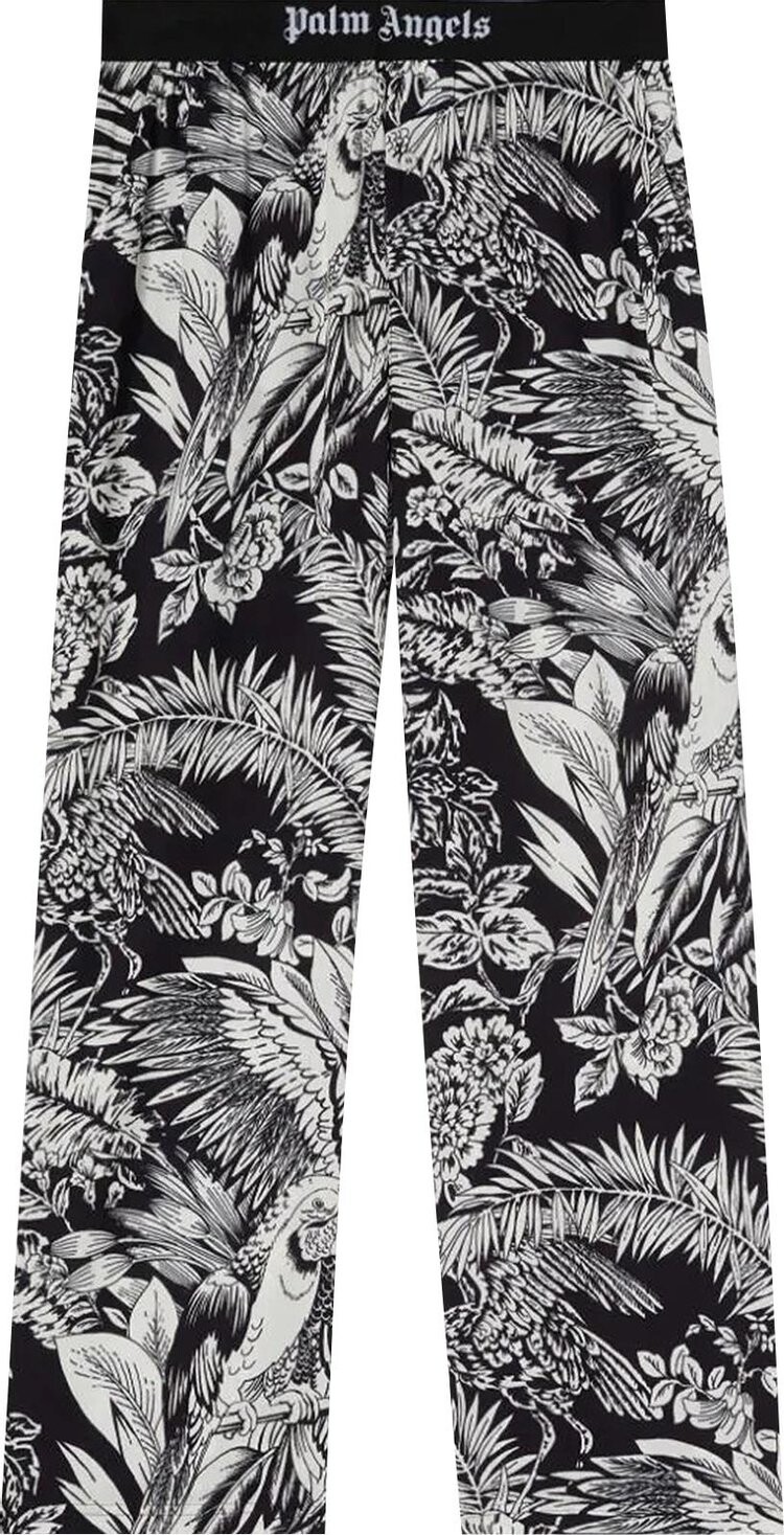 

Брюки Palm Angels Jungle Parrots Pajama Pants 'Black/White', черный