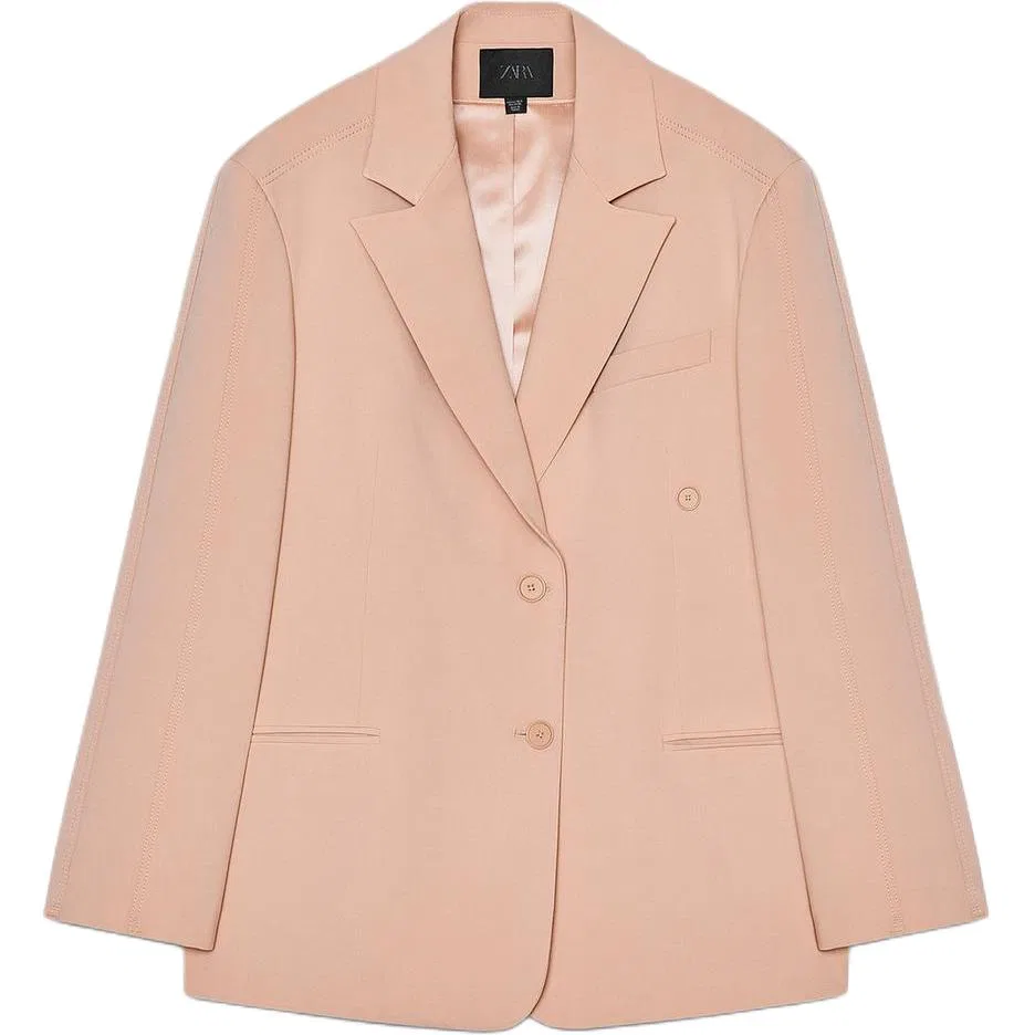 Женский деловой костюм с брюками Light Peach Red ZARA, Light Peach Red