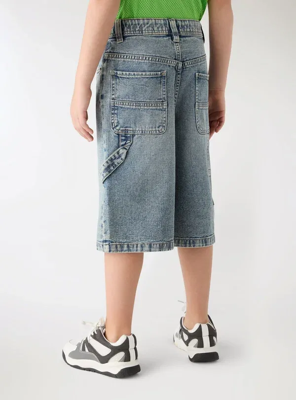 Шорты джинсовые Denim shorts Terranova, Blu Denim Medio, синий — фото 3
