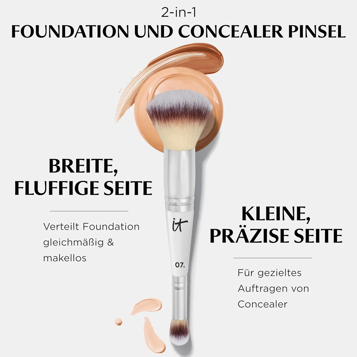 Кисть для макияжа IT Cosmetics Heavenly Luxe Complexion Perfection Brush #7, синтетический ворс — фото 2