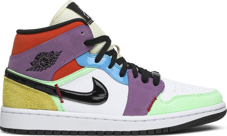 

Кроссовки Wmns Air Jordan 1 Mid SE Lightbulb, разноцветный