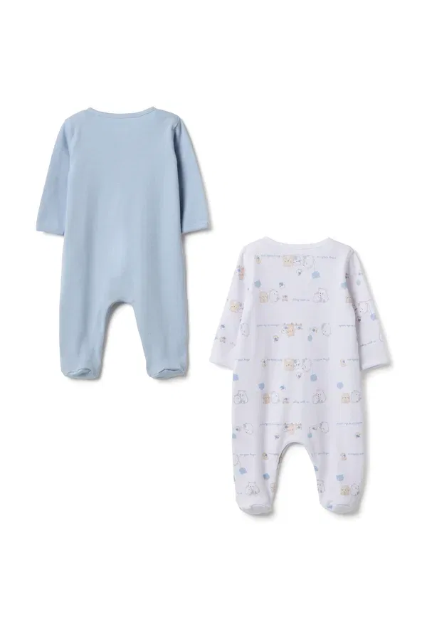 Комплект из 2 костюмов для сна, хлопок, 100% cotton, Ovs, White, Light Blue, белый/светло-голубой — фото 2