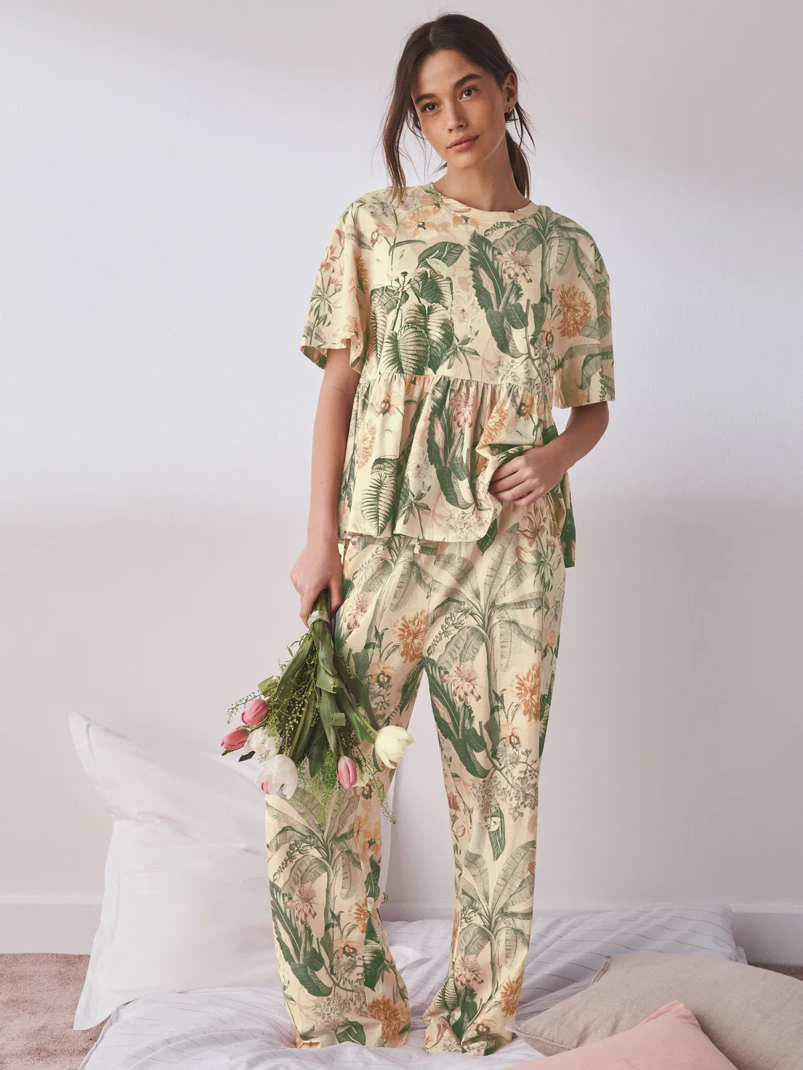 Пижама Peplum Short Sleeve, коллекция Kew Next, кораллово-розовый