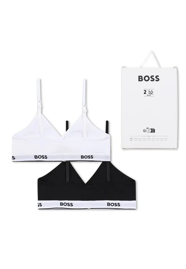 Комплект бюстгальтеров 2 шт Boss Kidswear, белый/черный — фото 2