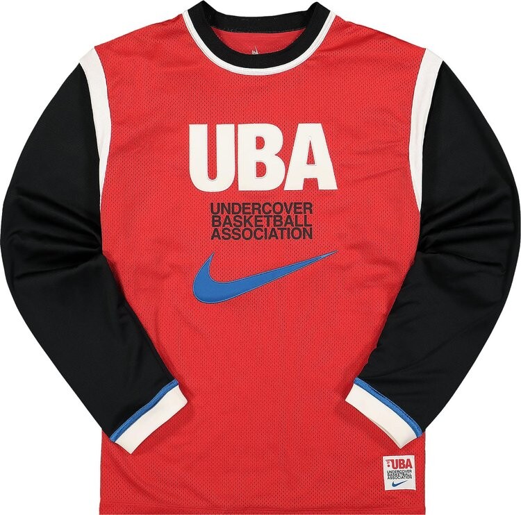 Лонгслив Nike x Undercover Long-Sleeve Shooting Top 'University Red/Battle Blue/Black', красный — фото 2