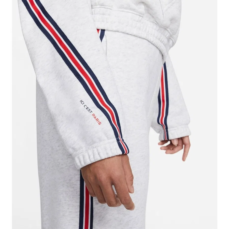 Женский худи с капюшоном из футера Jordan Paris Saint-Germain Fleece Hoodie Nike, Серый — фото 4