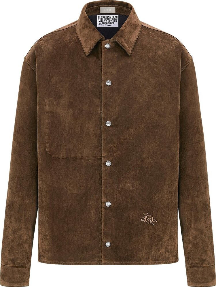 

Рубашка Dior x Cactus Jack Oversized Overshirt 'Mocha Brown', коричневый