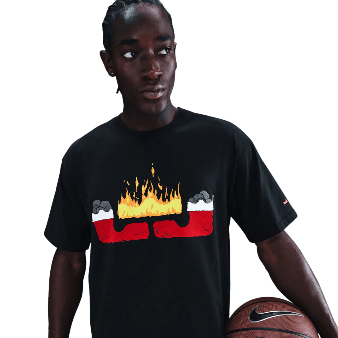 Футболка мужская Lebron M90 Nike, цвет Black/Multi — фото 3