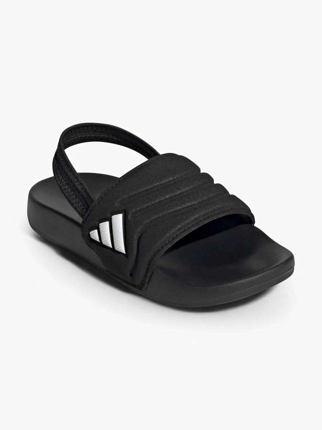 Детские шлепанцы с ремешком Adidas, черный — фото 2