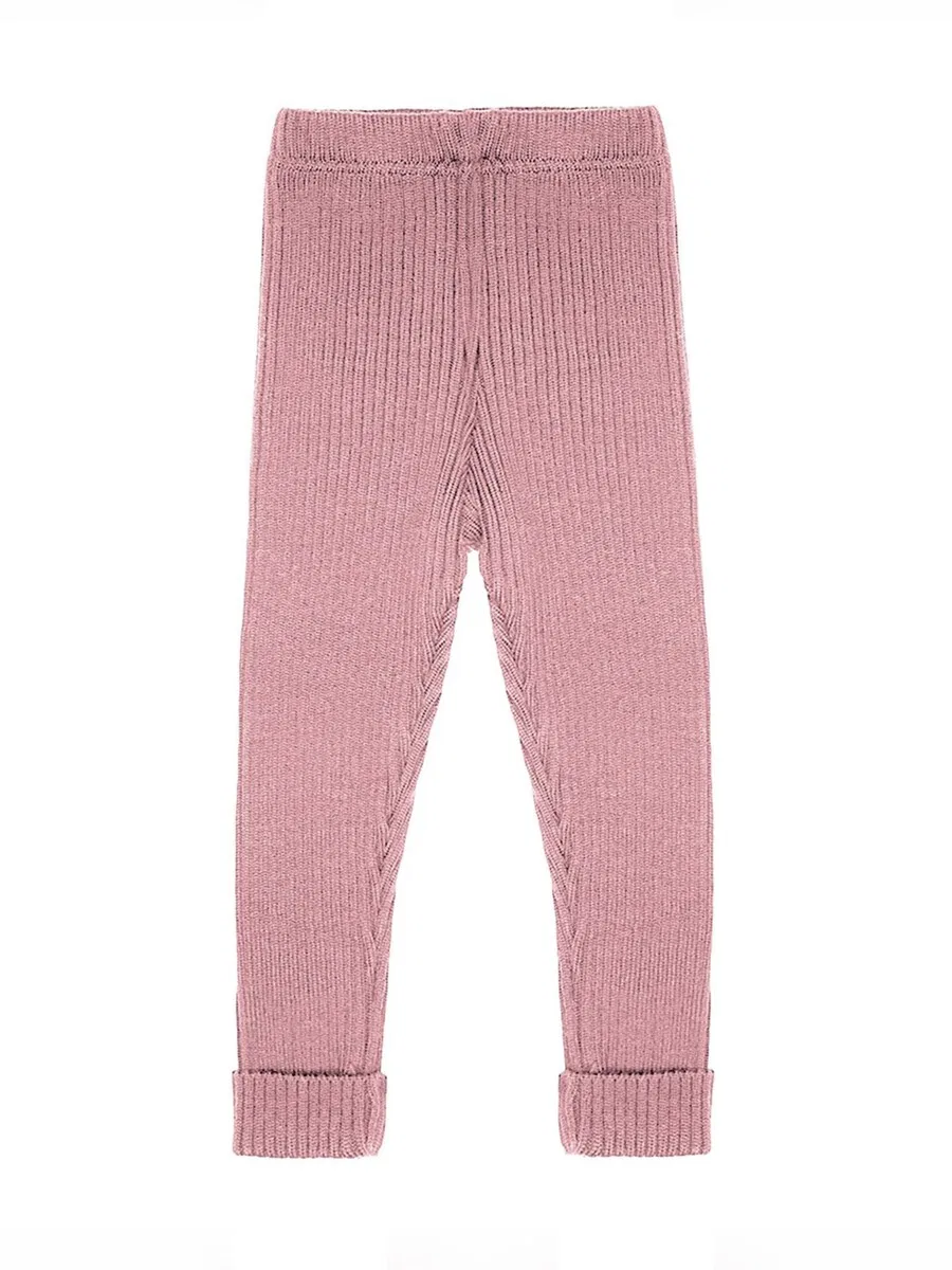 Брюки MAXIMO Regular 'MINI-Leggings, Rippstrick' в розовом цвете