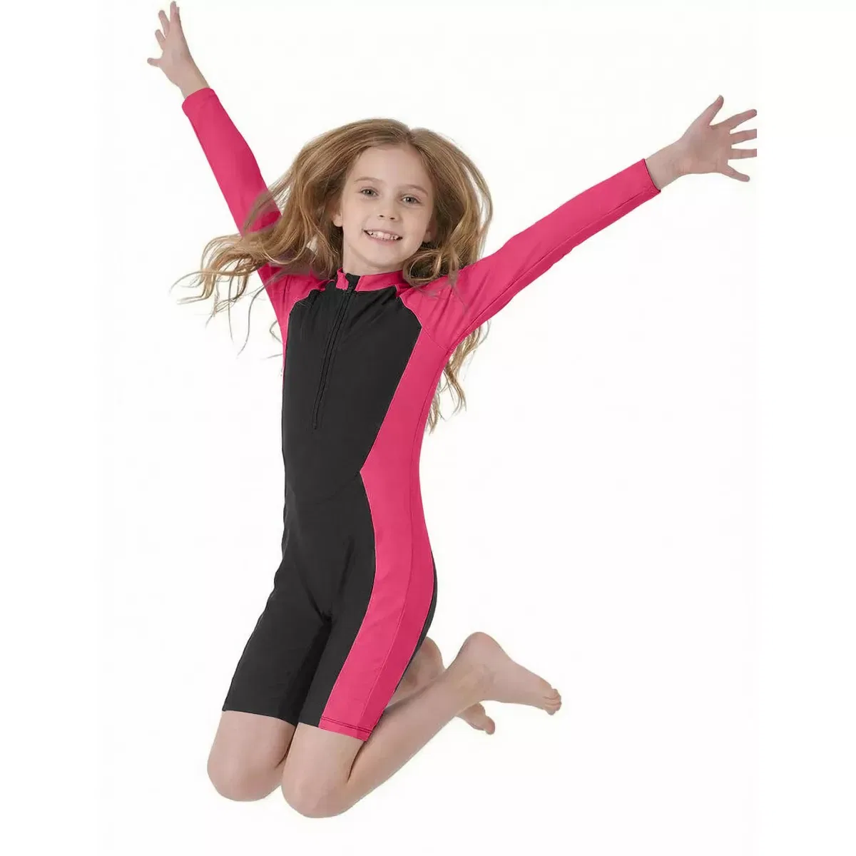 Детский купальник-рашгард с длинным рукавом ONLINE UNIQUE RTW SWIM, Hot Pink — фото 3