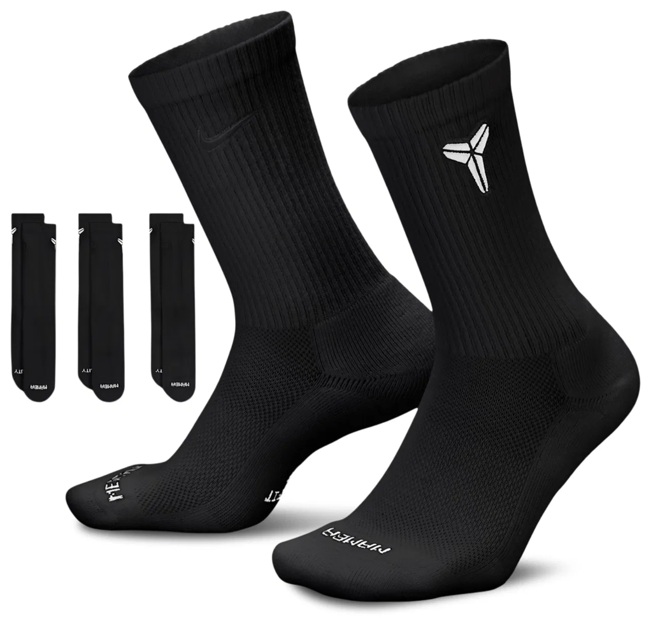 Носки Everyday Elevated Crew Sock Nike, черный/белый