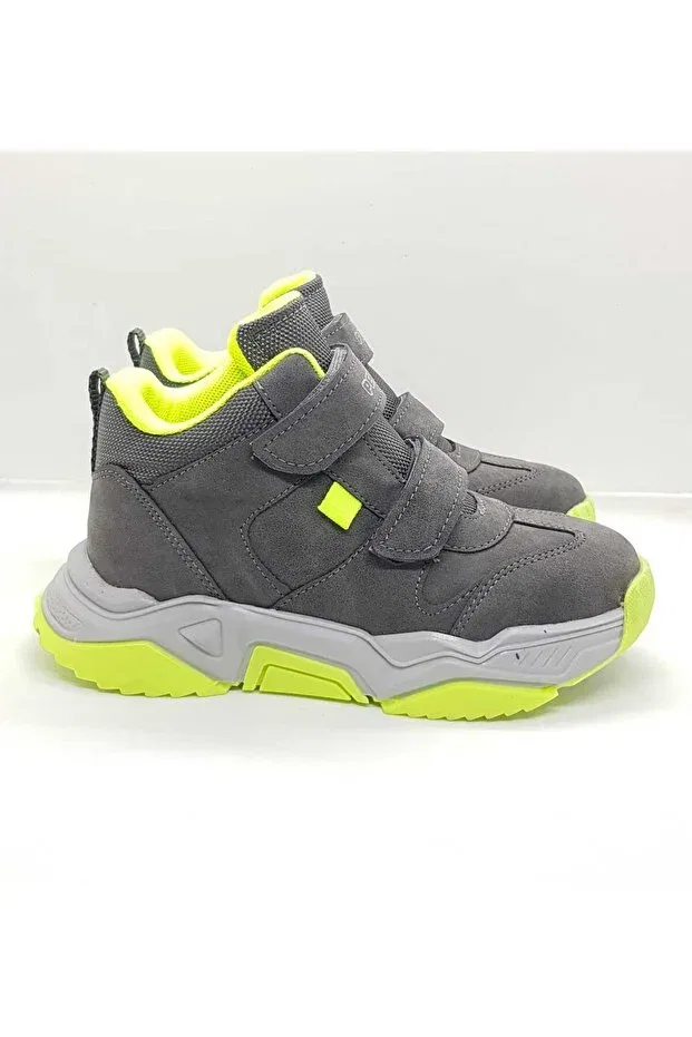 Детские ботинки для девочек водостойкие с ортопедической стелькой Pepino Kids, Gray-Yellow — фото 3