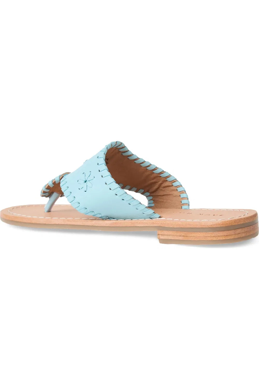 Детские сандалии шлепанцы с кожаными ремешками Jacks Flip Flop Jack Rogers, светло-голубой — фото 2