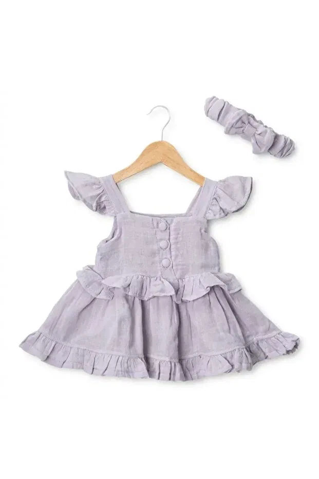 Детское платье для девочек хлопковое Luna Kids Store, Purple — фото 4