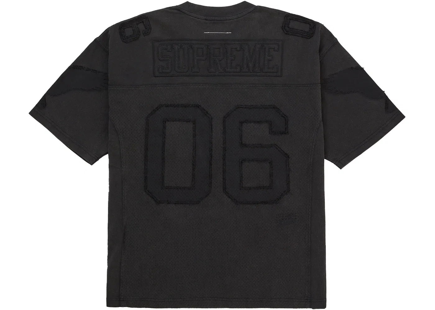Мужская футбольная футболка хлопковая Supreme MM6 Maison Margiela, Black — фото 2