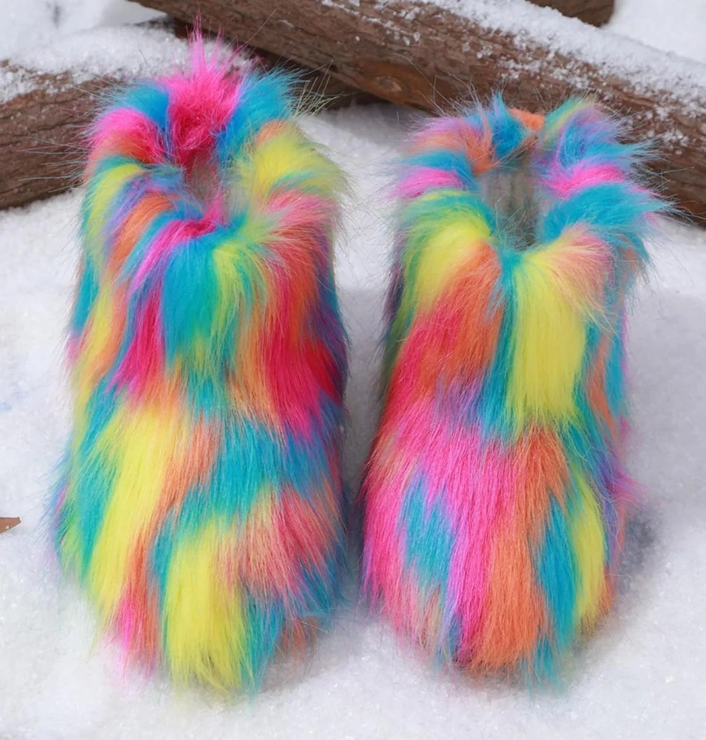 Детские зимние сапоги для девочек с меховой подкладкой FUNCOS, Multicolored — фото 3