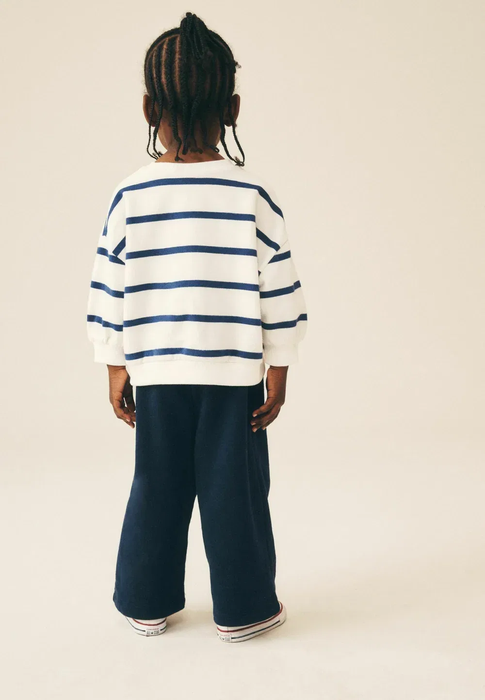 Толстовка стандартного кроя с круглым вырезом Next, Navy White Stripe — фото 3