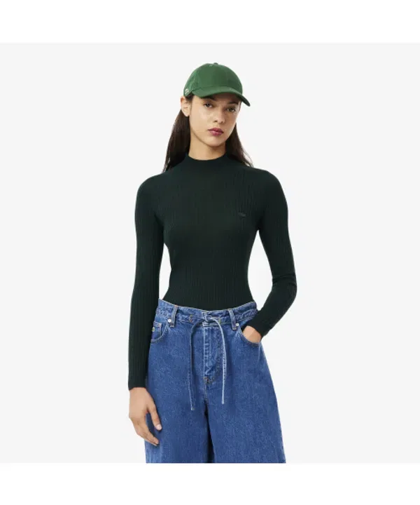 Свитер вязаный Lacoste AF4189-55N YZP, меринос, темно-синий