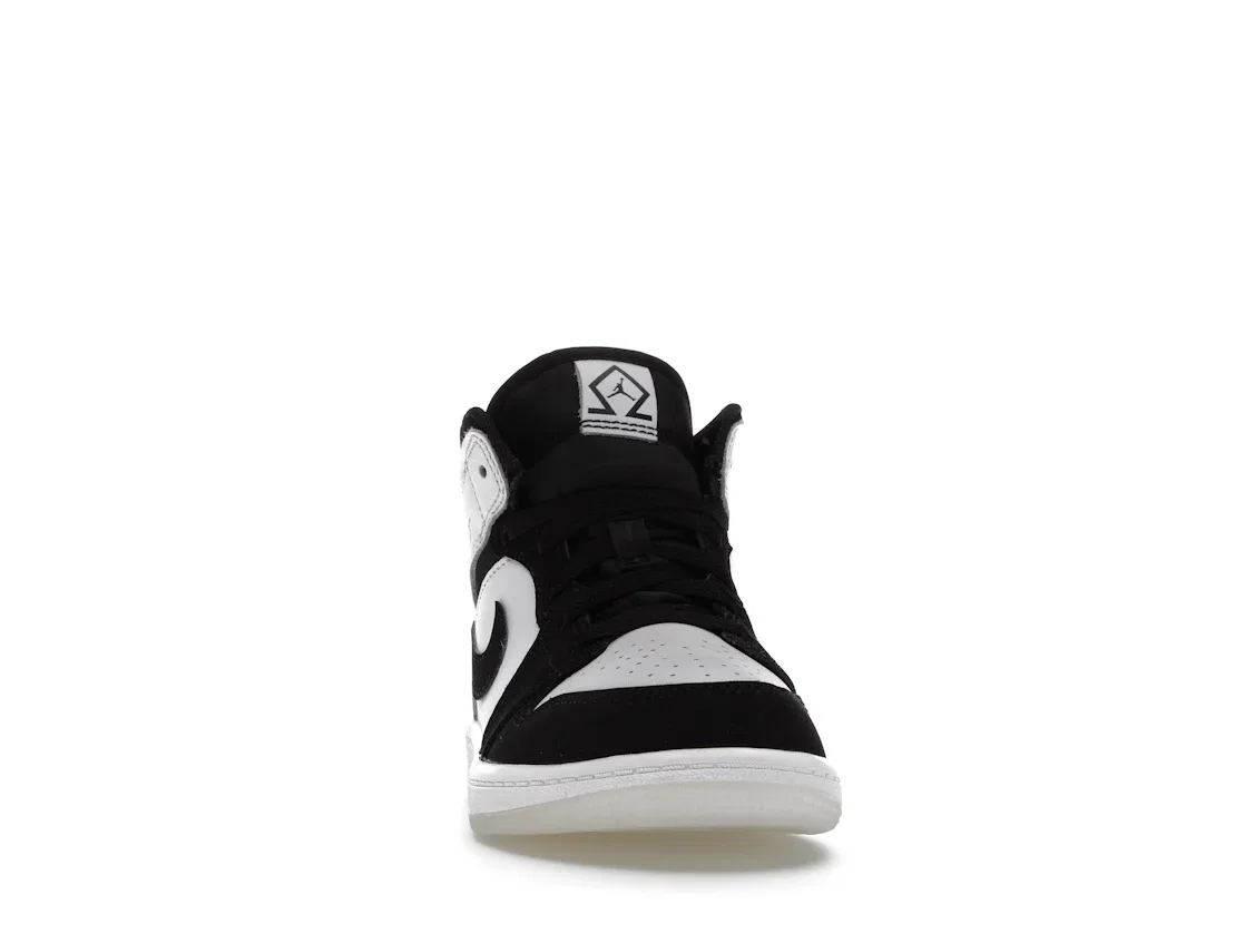 Детские кроссовки с принтом Jordan 1 Mid SE Diamond Jordan, White/Multicolor/Black — фото 2