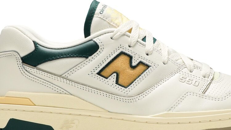 Кроссовки New Balance Aimé Leon Dore x 550 'Green Yellow', зеленый — фото 3