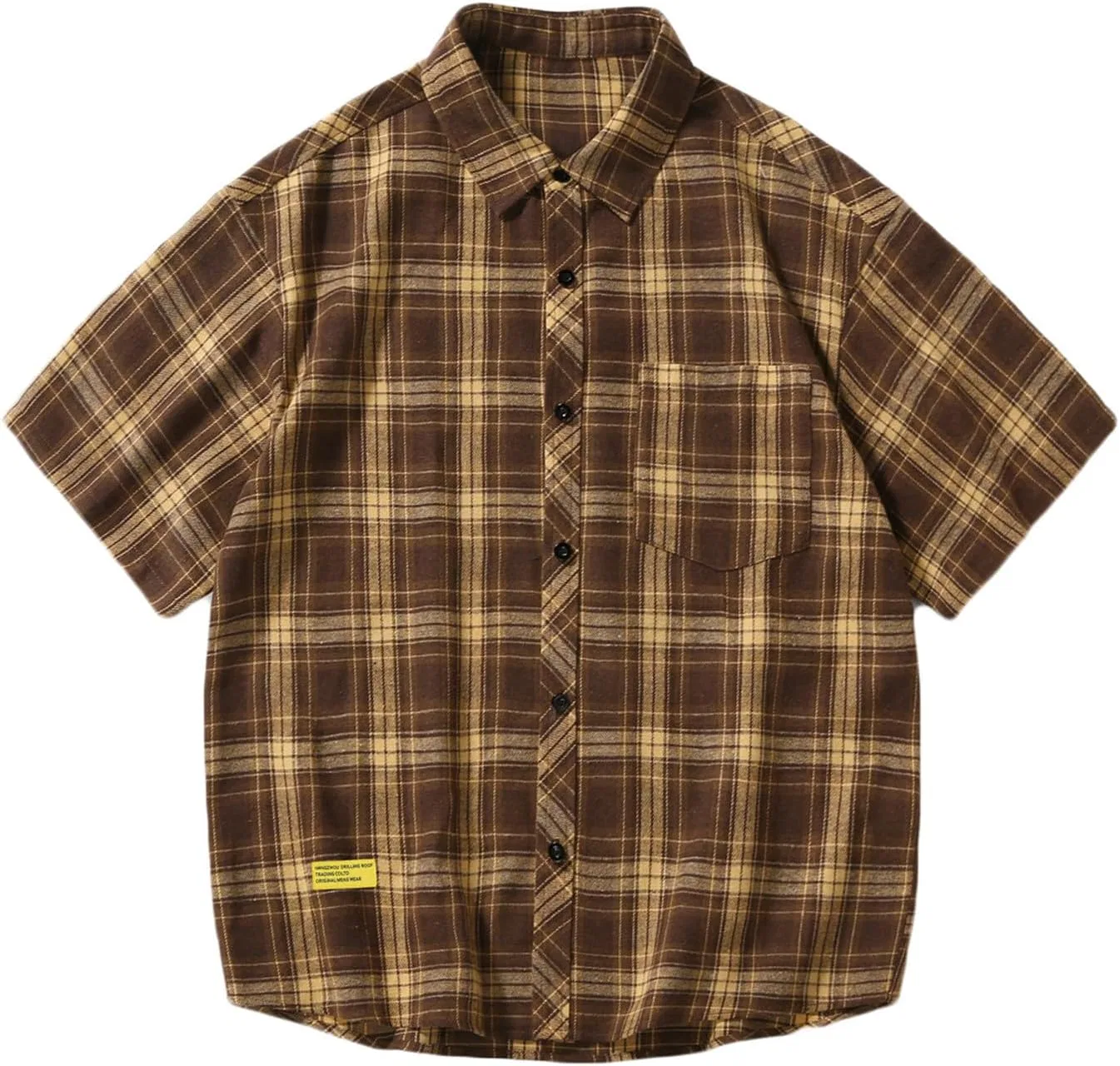 Мужская футболка с принтом Fashion Plaid, Yellow — фото 2