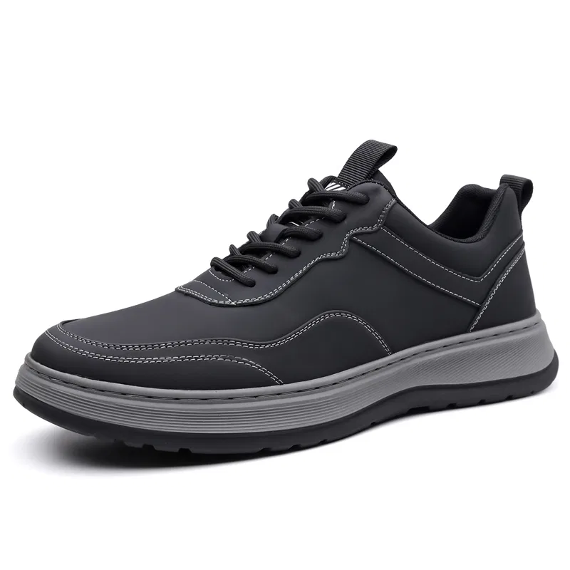 Детские скейтборд-кроссовки с кожаным верхом VENICEW, Black Leather Upper