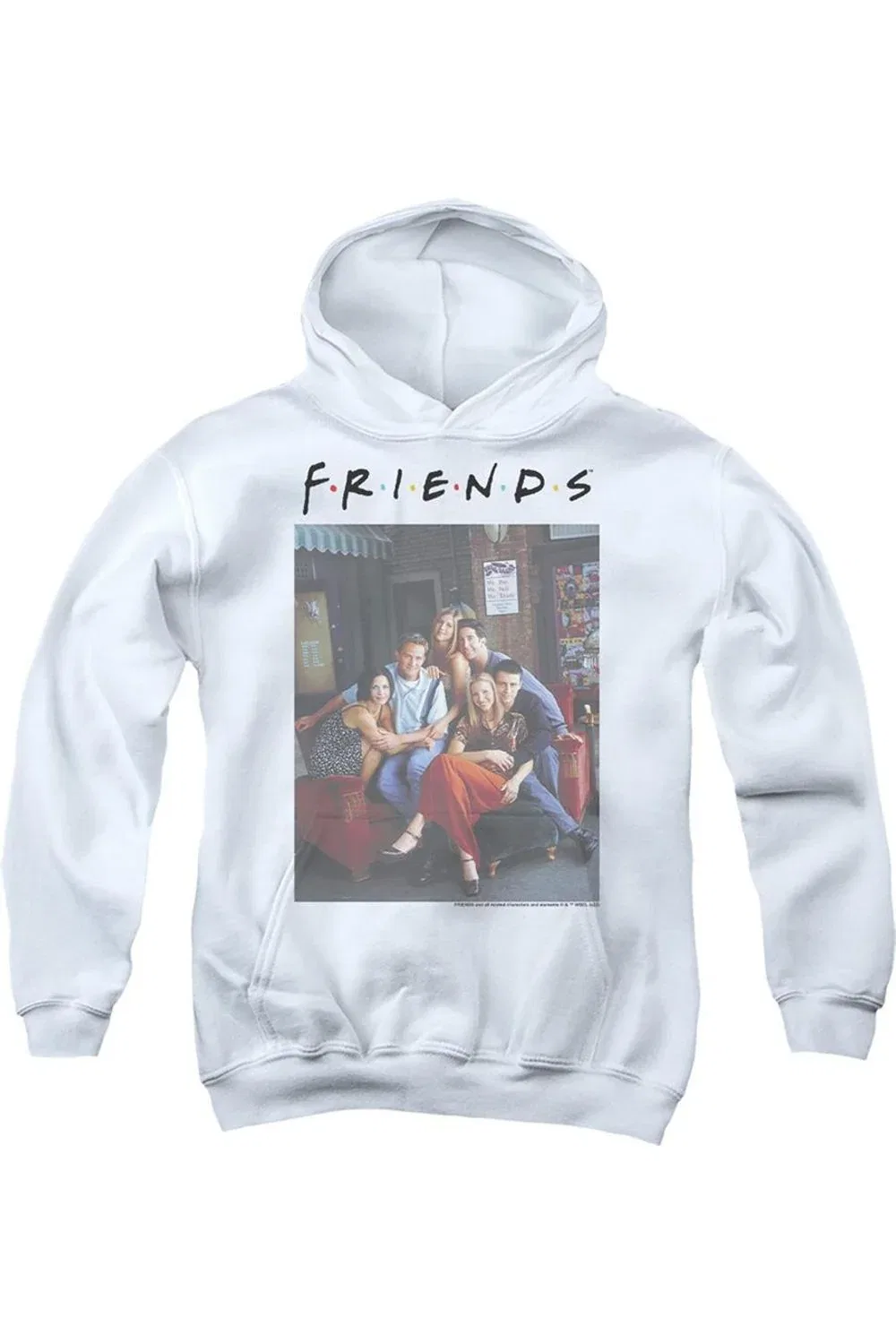 Детское худи с капюшоном Friends Characters Gildan, White