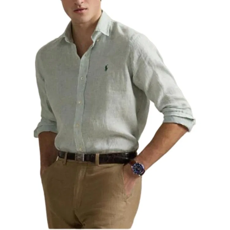 Рубашка мужская Light Green, Polo Ralph Lauren — фото 4